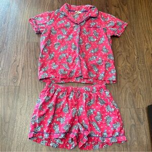 HAUTE DREAMZ Pajama Women’s Size XL Hot Pink Tiger Cotton PJ Short Set Sleepwear